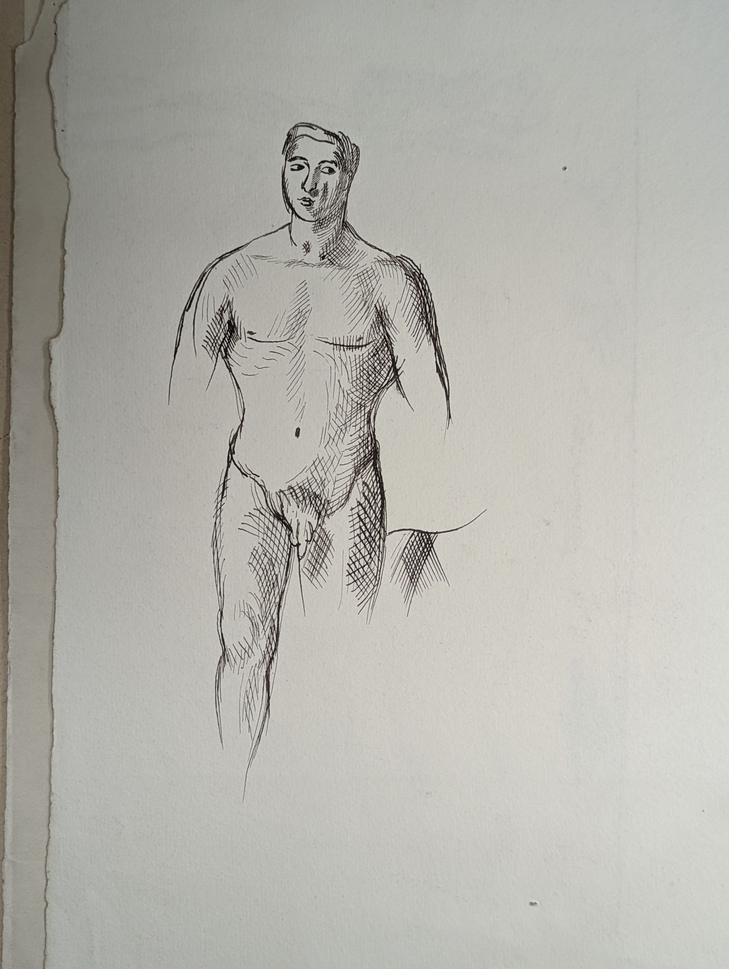 Barnett Freedman (1901-1958), folio of ink and pencil sketches, mostly nude studies, largest 37 x 27cm